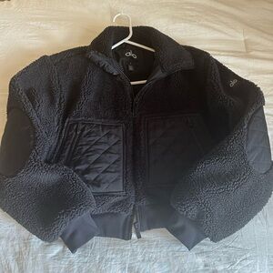 ALO Yoga Black Sherpa Edge Jacket